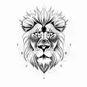 Lion with scars  tattoo design idea