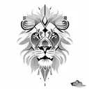 Lion with scars  tattoo design idea