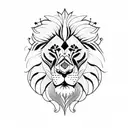 Lion with scars  tattoo design idea