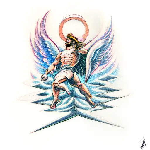 the fall of Icarus mythology design tattoo design idea
