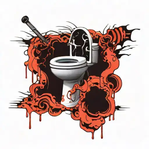 Trash Polka "Toilets That Have Arms And Legs And..." Tattoo Idea