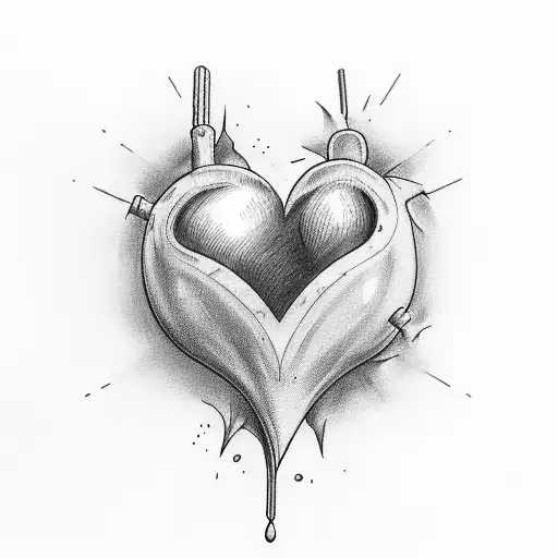 Crying Heart tattoo design idea