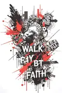 walk by faith  not by sight tattoo design idea