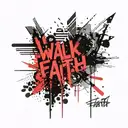 walk by faith not by sight tattoo design idea