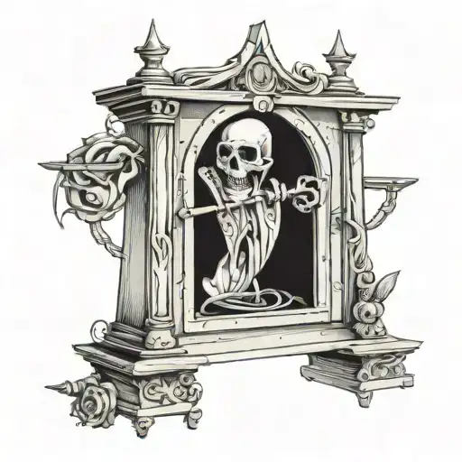 Guillotine front view tattoo design idea