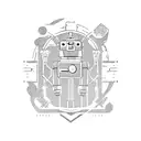 handshake between human and robot tattoo design idea