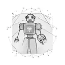 handshake between human and robot tattoo design idea