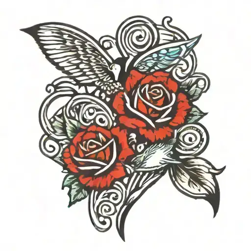 unconditional love symbol tattoo design idea