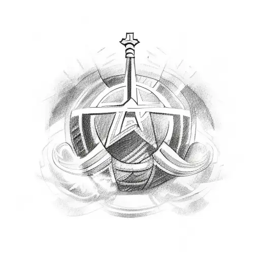 A sketch-style tattoo of the iconic Arena MRV with the crowd cheering for Atlético Mineiro tattoo design idea