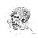 A sketch-style tattoo of the iconic Arena MRV with the crowd cheering for Atlético Mineiro tattoo design idea