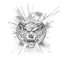 A sketch-style tattoo of the iconic Arena MRV with the crowd cheering for Atlético Mineiro tattoo design idea