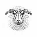 sheep with electrical wires in its mouth tattoo design idea