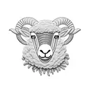 sheep with electrical wires in its mouth tattoo design idea