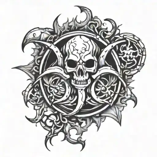 biohazard tattoo design idea