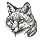 angry fox  tattoo design idea