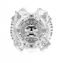 aztec stone work chest piece tattoo design idea