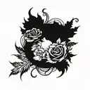 wreath with number 2006 tattoo design idea