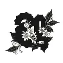 wreath with number 2006 tattoo design idea