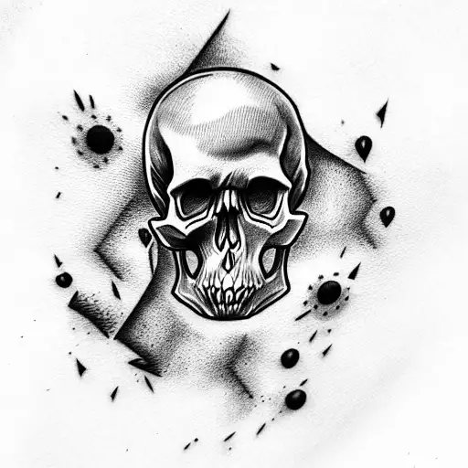 Skull tattoo design idea