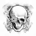 Skull tattoo design idea
