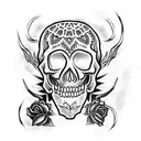 Skull tattoo design idea