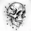 Skull tattoo design idea