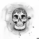 Skull tattoo design idea