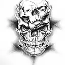 Skull tattoo design idea