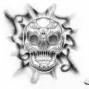 Skull tattoo design idea