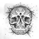 Skull tattoo design idea