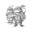 teenage mutant ninja turtles sleeve tattoo design idea
