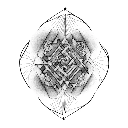 A surrealistic representation of the client's journey through mental health struggles, with music notes intertwined throughout the design tattoo design idea