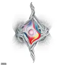 A surrealistic representation of the client's journey through mental health struggles, with music notes intertwined throughout the design tattoo design idea