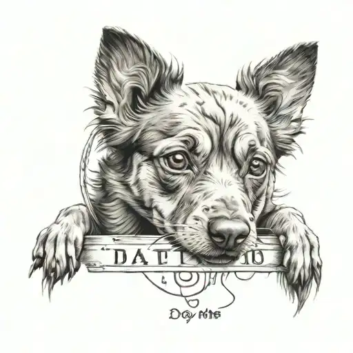 dog death date birth date tattoo tattoo design idea