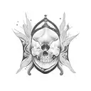 espelho e conchas  tattoo design idea