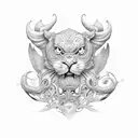 espelho e conchas  tattoo design idea