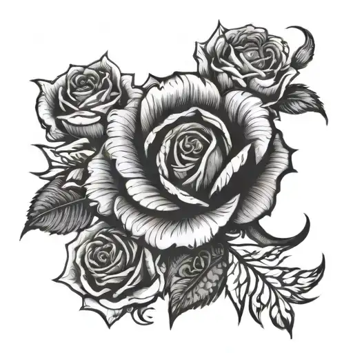 rose Zodiac sign Leo with the year 2006 written in old numbers🥀  tattoo design idea