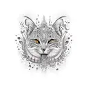 polka trash tattoo design idea