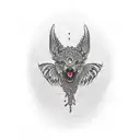 polka trash tattoo design idea