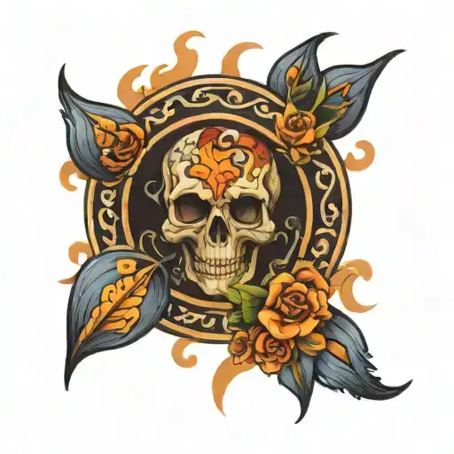 colon and kidney cancer tattoo design idea