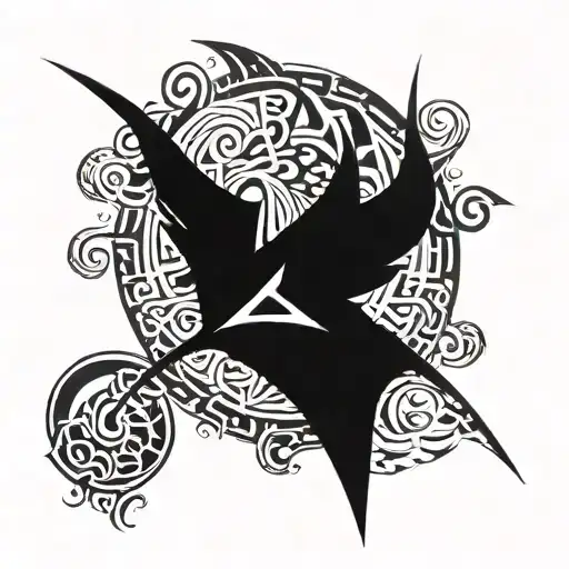 vikkin Hugin y mine tattoo design idea