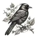 small black bird spirit guide   tattoo design idea