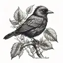 small black bird spirit guide   tattoo design idea