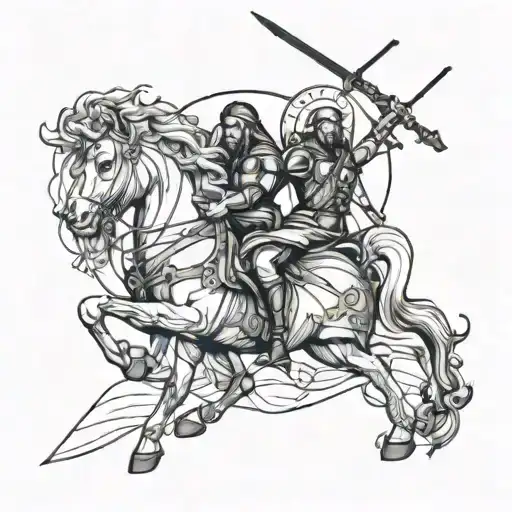 zodiac sign sagittarius and leo tattoo design idea