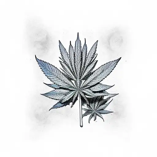 marihuana tattoo design idea