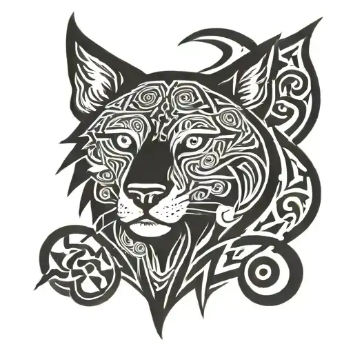runes celtic viking loup tattoo design idea