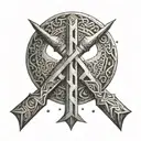 viking thor rune tattoo design idea