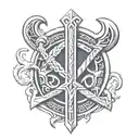 viking thor rune tattoo design idea