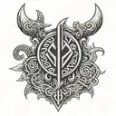 viking thor rune tattoo design idea