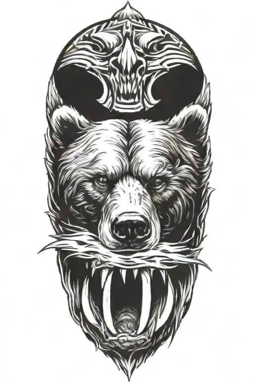 bear claw tattoo design idea